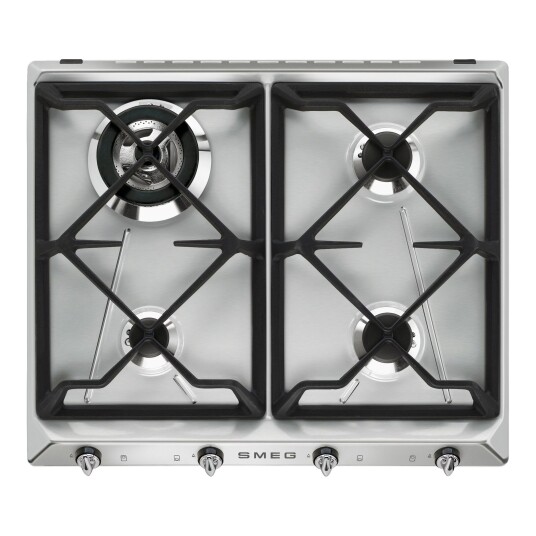 Smeg Victoria Gassplatetopp 4 Kokesoner 60 cm Integrert Svart SR964XGH Smeg Victoria Gassplatetopp 4 Kokesoner 60 cm Integrert Svart SR964XGH