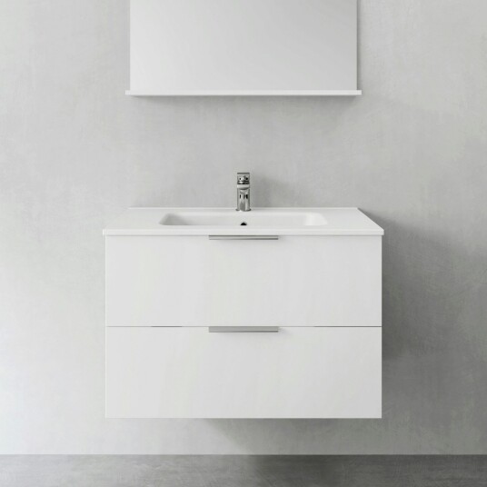 Hafa Shape 800 Servantskap m/2 skuffer 80x45x54 cm  Hvit Matt