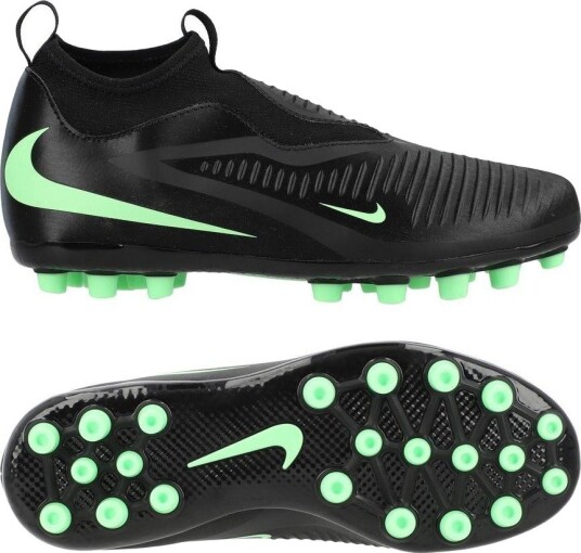 Nike Phantom 6 Academy High Cut Ag Shadow Svart/illusion Green Barn Kunstgress (Ag) størrelse 36