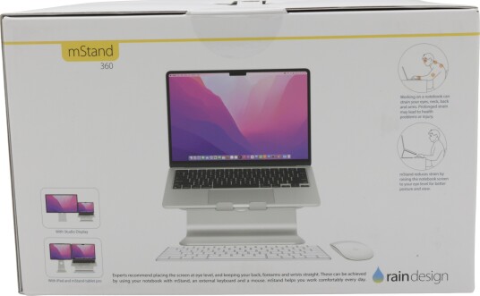 Rain Design mStand360 Laptopstativ 360° rotasjon Aluminium sølv