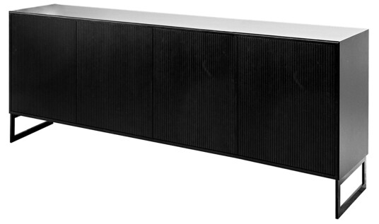 Englesson - Line Skänk 4 Dörrar 6704b Black / Black - Sideboards Og Skjenker - Mdf/metall