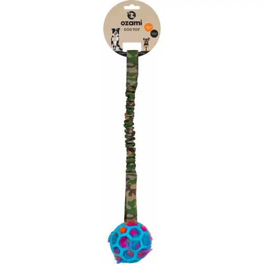 Ozami Play N Tug Ball Med Knitrelyd – Grønn Camo – 50 cm Ozami Play N Tug Ball Med Knitrelyd – Grønn Camo – 50 cm