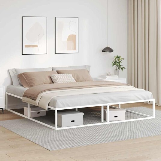 Sengeramme uten madrass hvit 180x200 cm 8721158397805