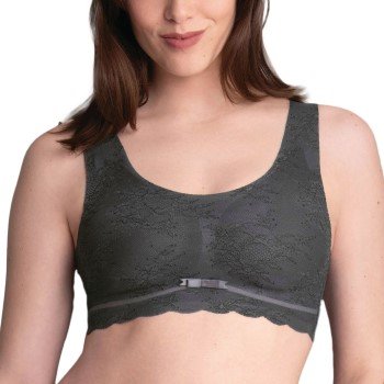 Anita BH Essentials Lace Bralette Mørkgrå X-Small Dame Anita BH Essentials Lace Bralette Mørkgrå X-Small Dame