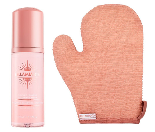 Bellamianta Salicylic Foaming Eraser & Primer 150 ml + Luxury Exfoliating Mitt