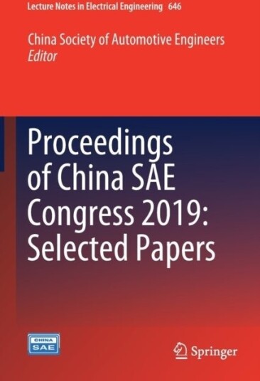 Proceedings of China SAE Congress 2019: Selected Papers Proceedings of China SAE Congress 2019: Selected Papers