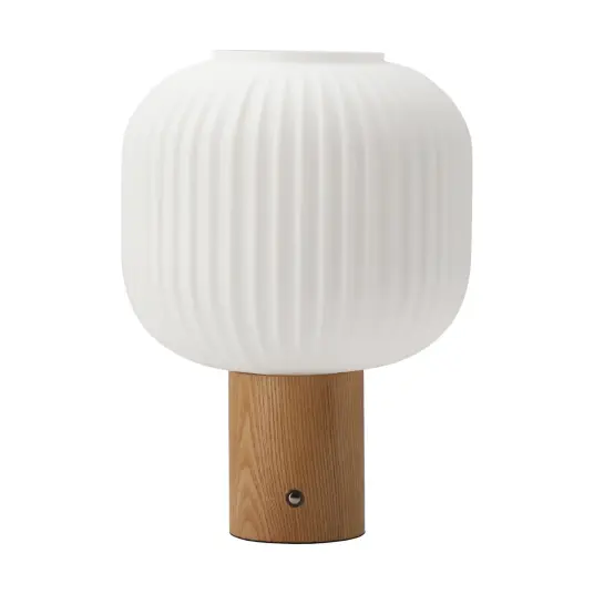 Scandi Living Fair portabel bordlampe Frostat glass ask