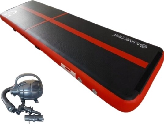 Master Airtrack Oppblåsbar Treningsmatte Master 400 X 100 X 20 Cm Svart/Rød