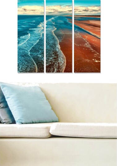 Canvasbilde Nautical 3 pk Flerfarget 22x05 cm