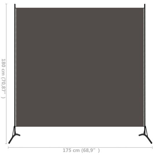 vidaXL Romdeler 1 panel antrasitt 175x180 cm vidaXL Romdeler 1 panel antrasitt 175x180 cm