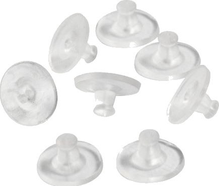Diverse Lås til ørering dia 10 mm transparent 10 par 1 pk