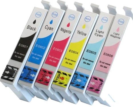 T080 blekkpatron MultiPack Bk/C/M/Y/LC/LM for Epson