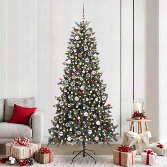  Kunstig juletre med 300 LED grønn 129,5 x 129,5 x 240 cm