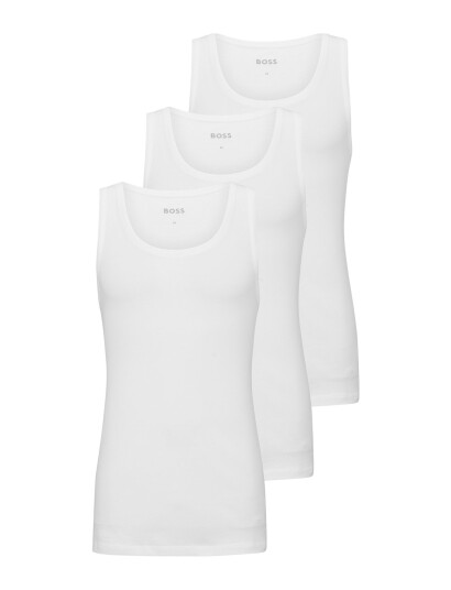 Hugo Boss 3-Pack Hvit Tank Top M Normal Passform 100% Bomull