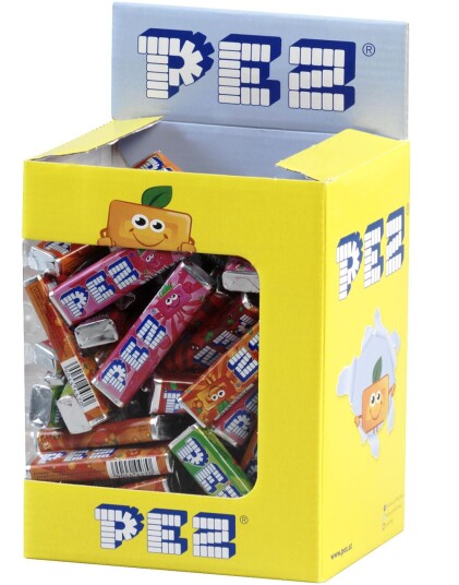 100 stk Pez Refills i Forskjellige Smaker   Hel Eske