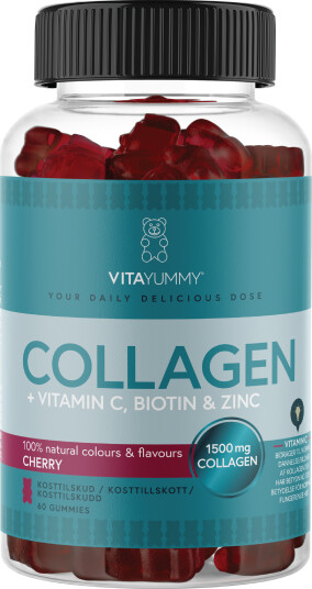 VitaYummy Collagen, Kirsebær, 60 stk.