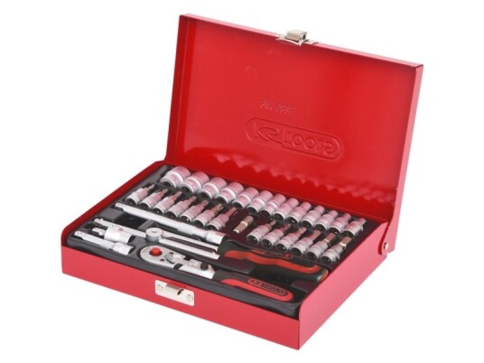 Ks Tools 911.0833, Støpselsett, 1/4", 33 Hoder, Kromvanadiumstål, 1,52 Kg