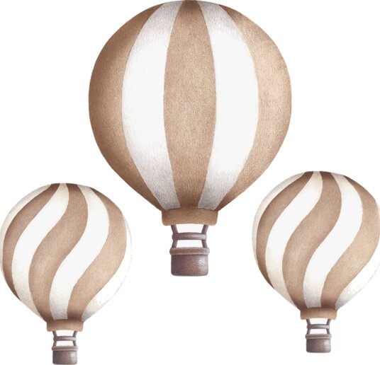 Stickstay Vintage Balloon Set Veggklistremerke, Brown Soil Stickstay Vintage Balloon Set Veggklistremerke, Brown Soil