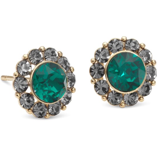 Lily and Rose Miss Sofia earrings Emerald / Black diamond