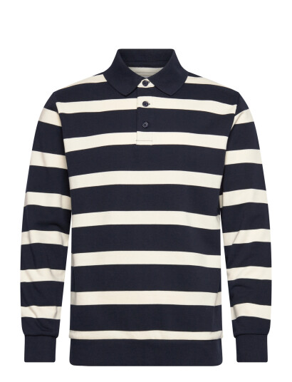 Lindbergh Striped Polo Sweatshirt L/S   Multi/patterned   L