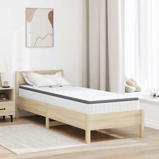 vidaXL Madrass Medium myk 80 x 200 cm Hvit og Grå