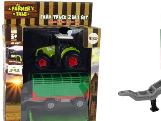 Leantoys Traktor Med Tilhenger Farm