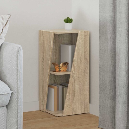 vidaXL Sidehylle Sonoma eik 33 x 32 x 70,5 cm Konstruert tre
