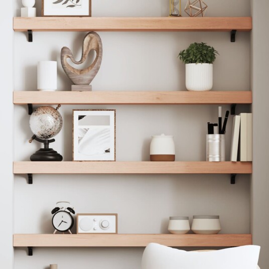 vidaXL Vegghylle 100x10x6 cm ubehandlet heltre eik