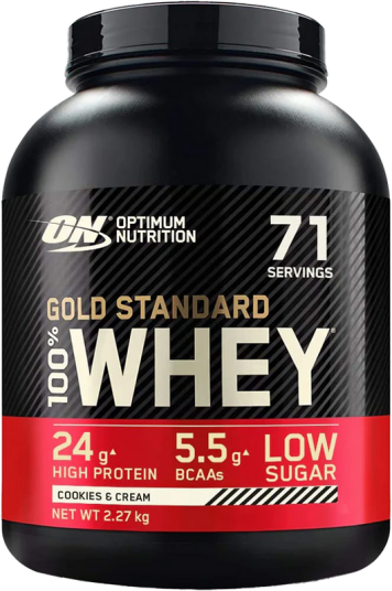 Optimum Nutrition 100 % Whey Gold Standard 2270 g, proteinpulver 2270g Cookies & Cream