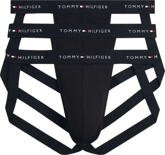 Tommy Hilfiger 3 Pack Cotton Jockstrap Black L