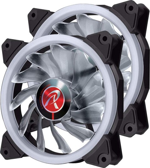 Raijintek Iris 12 RBW PC-vifte 120mm 2-pakning med Kontroller og Fjernkontroll