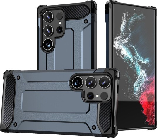 Hurtel Hybrid Armor-etui for Samsung Galaxy S25 Edge Blå