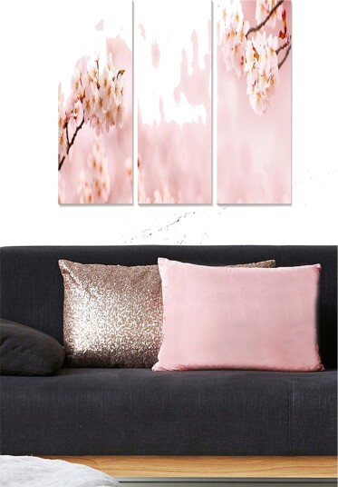 Canvasbilde Abstract 3 pk Flerfarget 22x05 cm