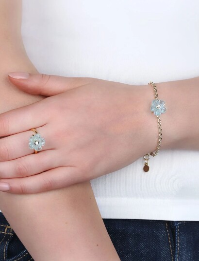 SNÖ of Sweden Florette Brace G/Light Blue Onesize   Gold   ONE SIZE