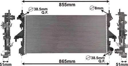 VAN WEZEL 17012704 Radiator motorkjøling