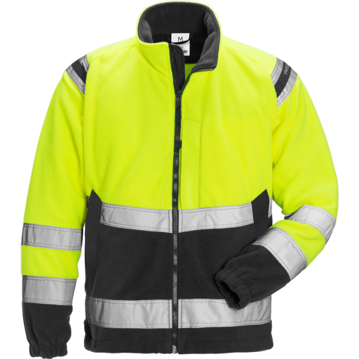 Fristads 4041 Vindtett Fleecejakke Klasse 3 Varsel Gul/Svart L Fristads 4041 Vindtett Fleecejakke Klasse 3 Varsel Gul/Svart L