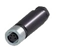 Te Connectivity 2120956 1 M8 Sort Metallisk Hunkjønn Rett