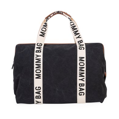 CHILDHOME Mamma Bag signatur canvas svart CHILDHOME Mamma Bag signatur canvas svart