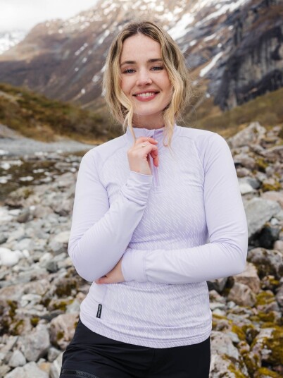 Twentyfour Aurora Baselayer Half Zip Lilla 42