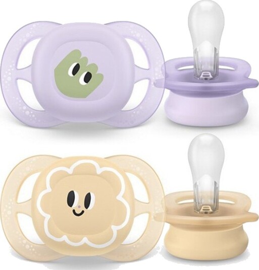 Philips Avent Ultra Start Smokk 2 stk Gul/Lilla