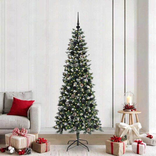  Kunstig juletre grønn 86 x 86 x 210 cm PVC og plast og stål