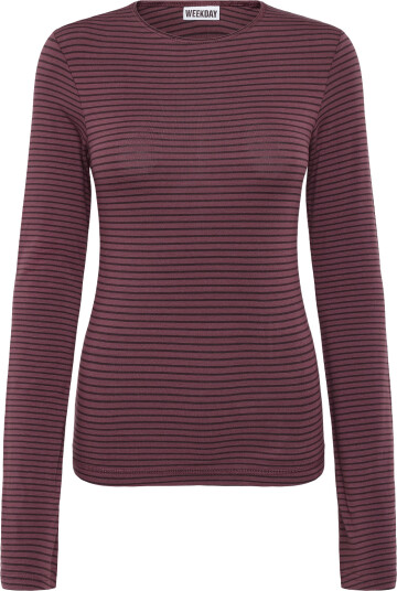 Weekday Long Sleeve Cotton Top Purple M