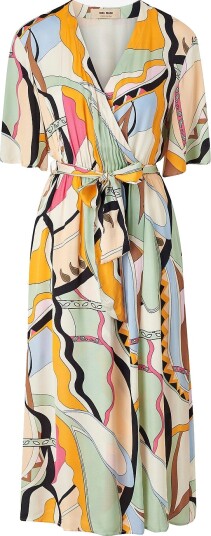 Mos Mosh Kjole mmKella Pictus Wrap Dress Grønn
