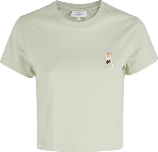 Maison Kitsuné Dame Topper Grønn S,