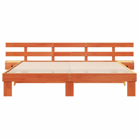  Sengestamme med skuff Brun 200 x 200 cm Heltre furu