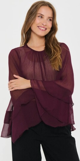 Saint Tropez Mazellesz Blouse Burgundy XL