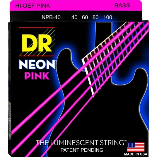 Dr Strings Npb40 Neon Pink (040-100) Lite Dr Strings Npb40 Neon Pink (040-100) Lite