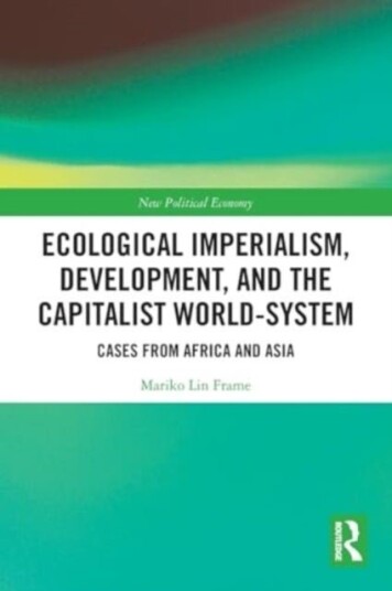 Ecological Imperialism Development and the Capitalist World System
