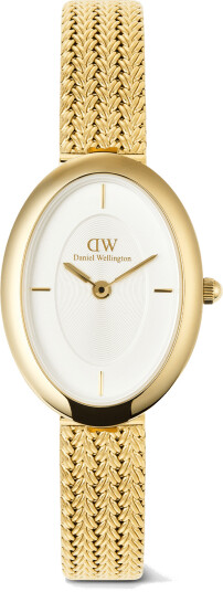 Daniel Wellington DW Watch Juliette Braided Mesh White Sunray Gold 20x26mm