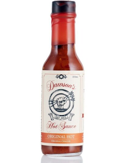Dawson"s Original Hot Hotsauce Sterk og Søtlig Habanero Chilisaus med Florale Toner 155 ml Canada Dawson"s Original Hot Hotsauce Sterk og Søtlig Habanero Chilisaus med Florale Toner 155 ml Canada